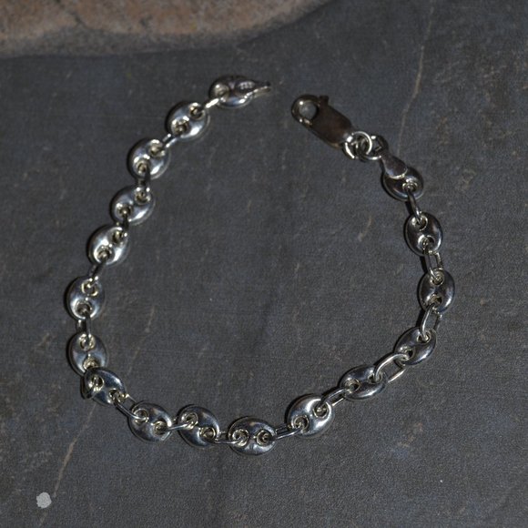 Sterling silver chain bracelet unisex - Picture 1 of 6